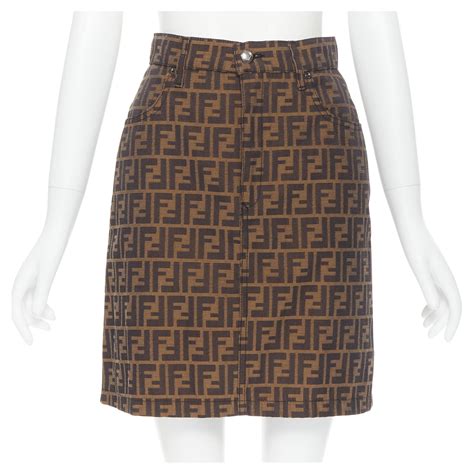 fendi zucca skirt|fendi zucca On Sale .